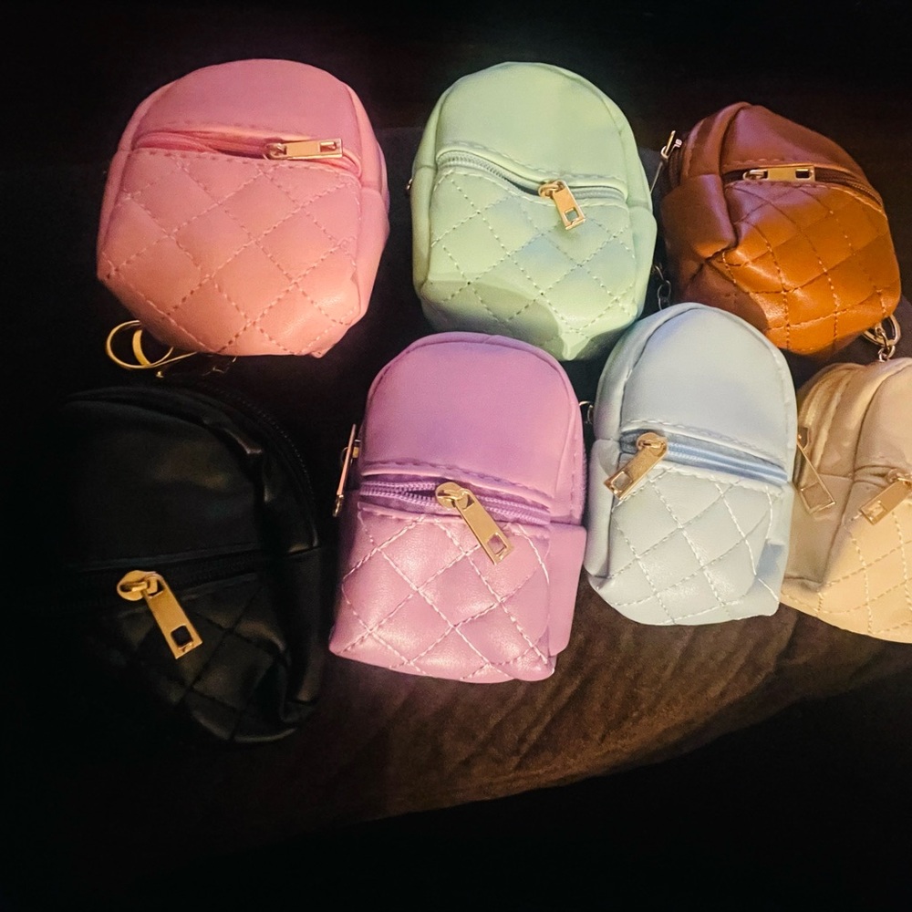 Quilted Mini Backpack Set - Multicolor